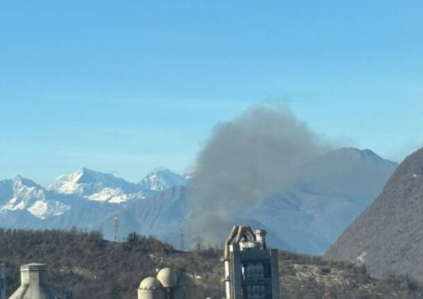 incendio Laveno Mombello 29 novembre