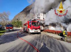 incendio Laveno Mombello 29 novembre