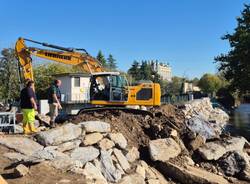 Lavori consolidamento sponde Olona Lazzaretto Nerviano