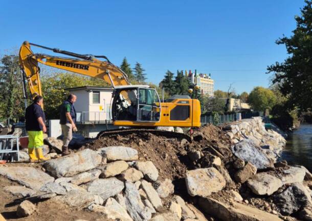 Lavori consolidamento sponde Olona Lazzaretto Nerviano