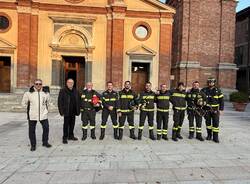 Vigili del fuoco di Legnano in piazza San Magno per il patrono della città