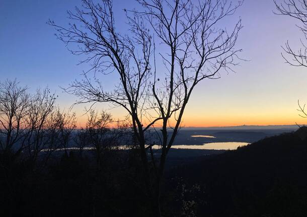 Tramonto sulle Alpi dal Sacro Monte