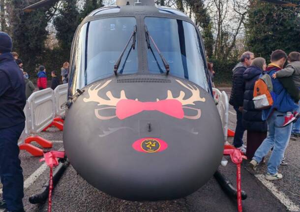 Babbo Natale in elicottero