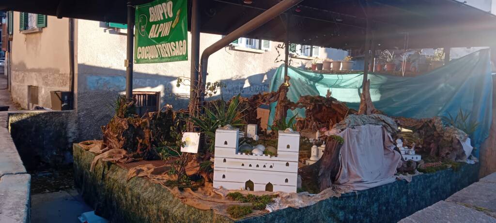 Alpini e ragazzi insieme per realizzare il presepe del paese