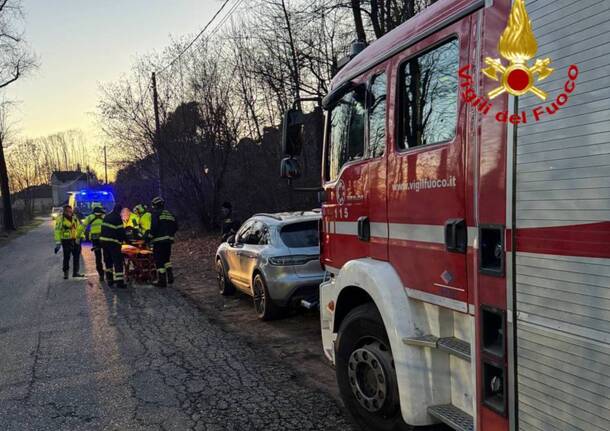 ciclista soccorso a vergiate