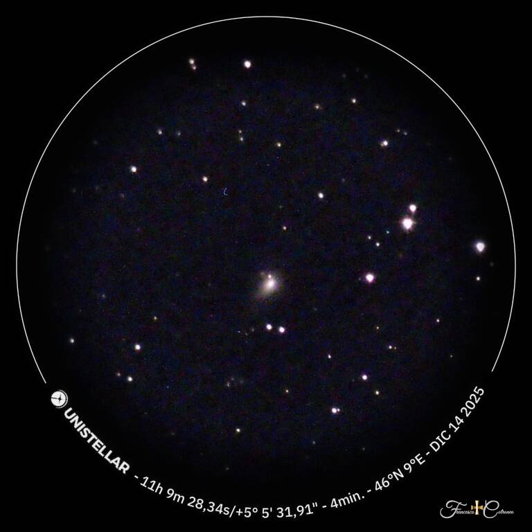 Cometa interstellare 3I Atlasi nelle foto del lettore Francesco Cotroneo