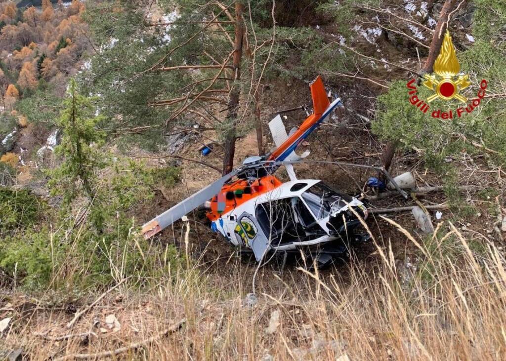 elicottero caduto sondrio