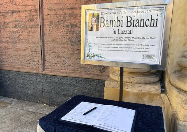 Funerale di Bambi Lazzati. L’abbraccio della Varese che ama la cultura