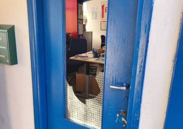 I danni alla sede della Ternatese dopo il tentativo di furto