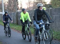 I giornalisti del mondo turistico e cicloturistico in visita alla zona dei laghi