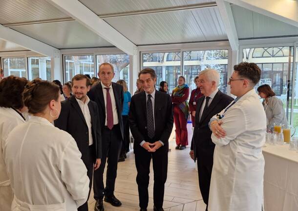 Il presidente della Lombardia Fontana a La Provvidenza di Busto Arsizio