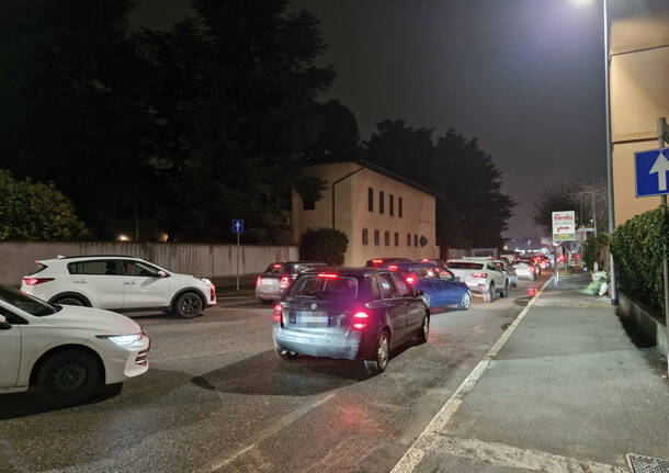 In viale Cadorna a Legnano all'ora di punta per il traffico
