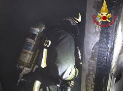 L'incendio nell'appartamento di Gallarate