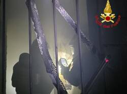 L'incendio nell'appartamento di Gallarate