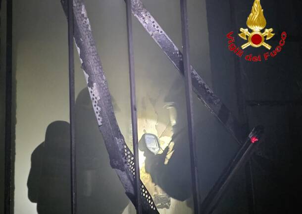 L’incendio nell’appartamento di Gallarate