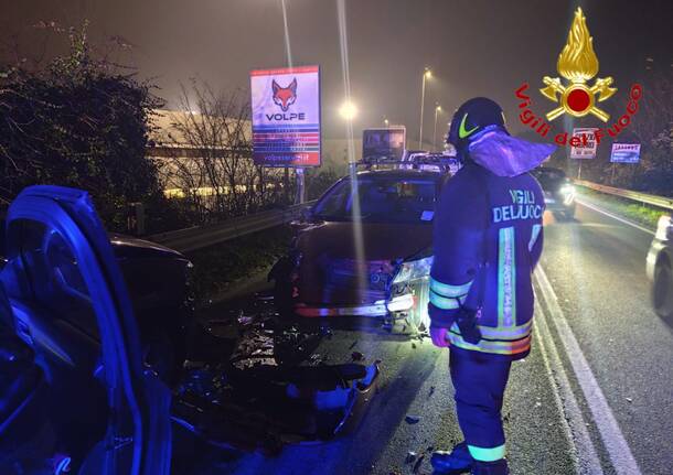 L'incidente sulla Provinciale a Saronno