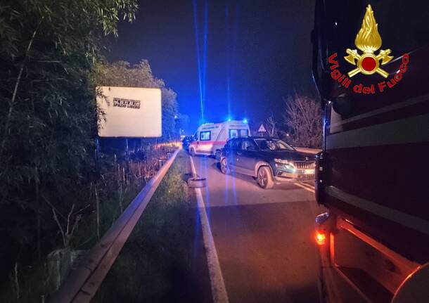 L’incidente sulla Provinciale a Saronno