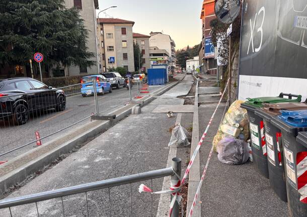 Lavori per la ciclabile in viale Belforte 