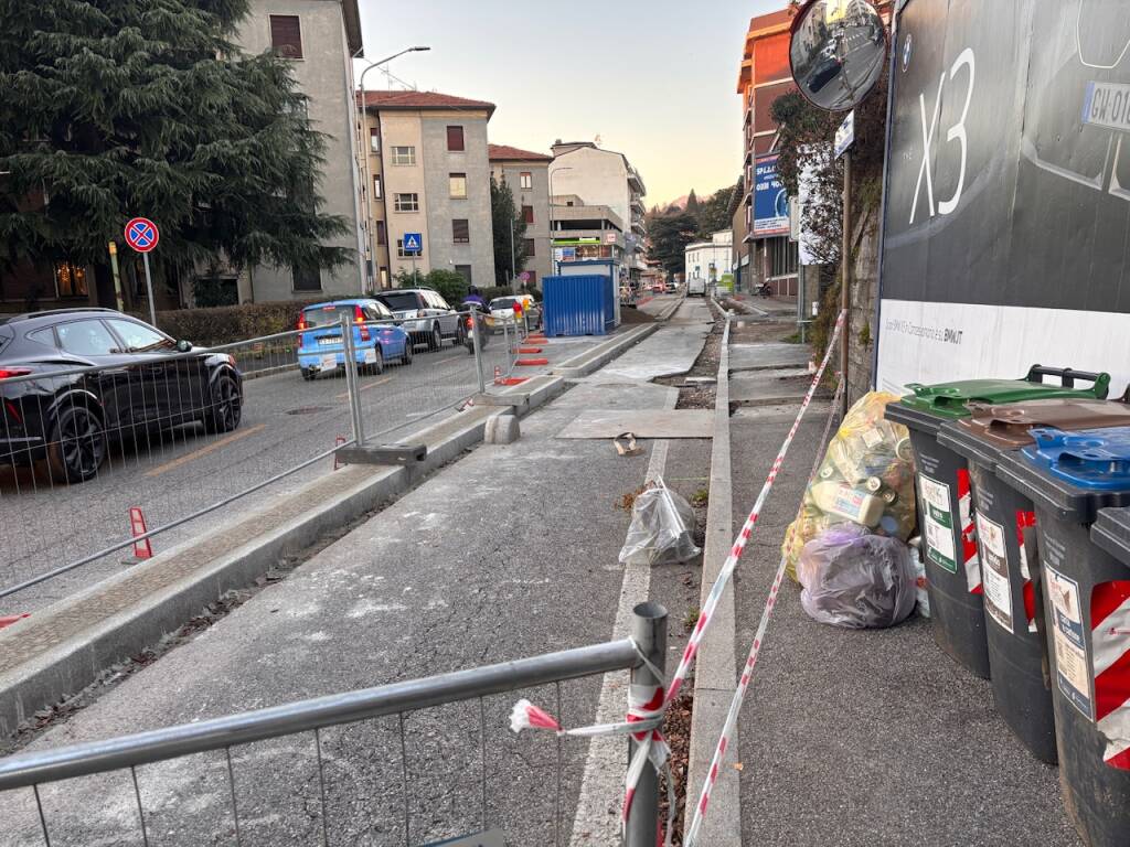 Lavori per la ciclabile in viale Belforte 