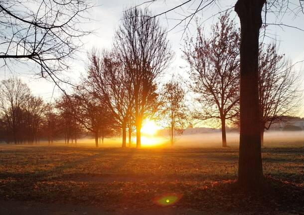 Lo spettacolo dell'alba a Busto Arsizio