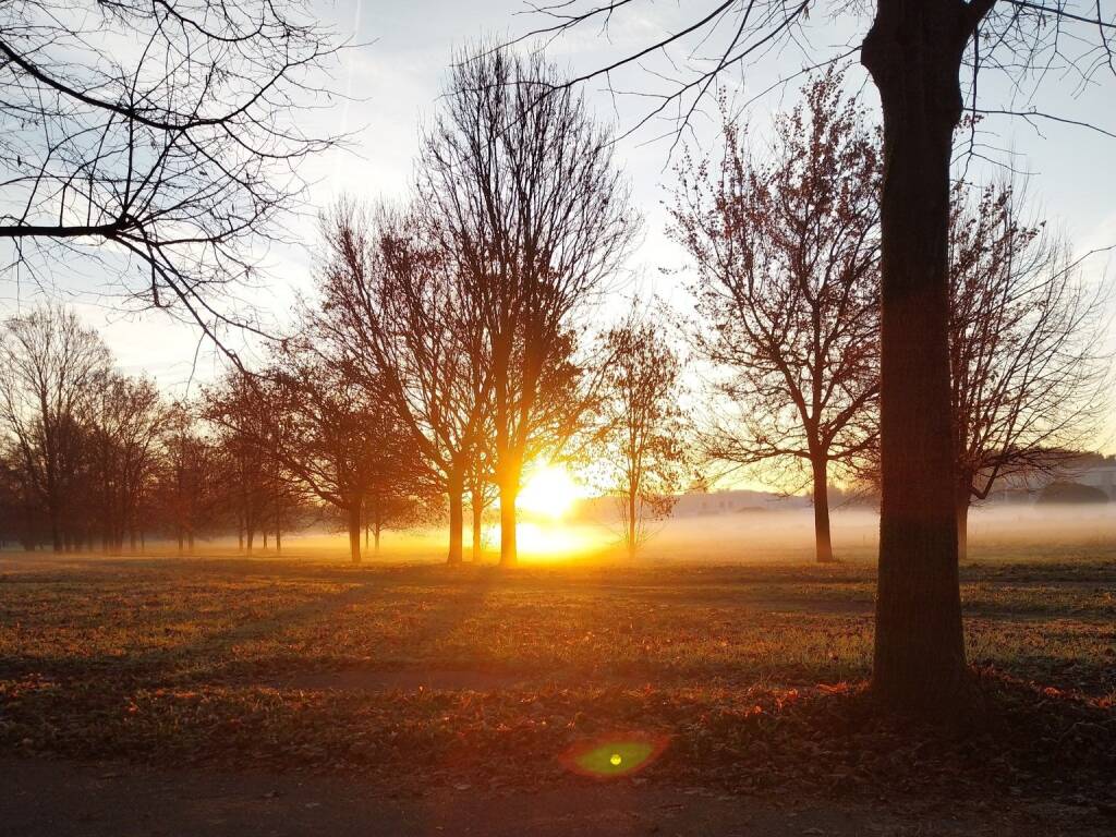 Lo spettacolo dell'alba a Busto Arsizio