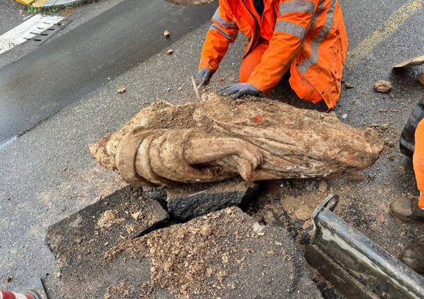 statua ritrovata busto garolfo