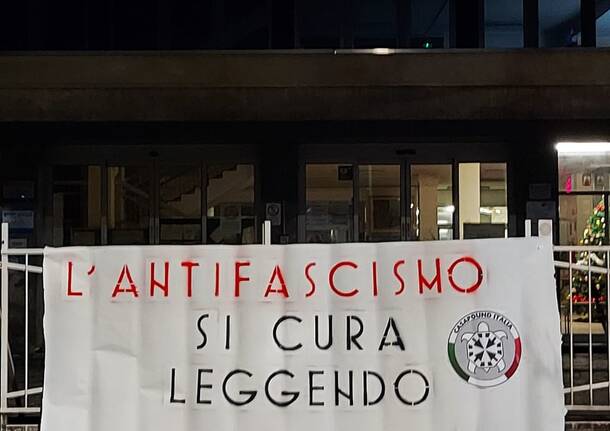 striscione casapound galilei legnano